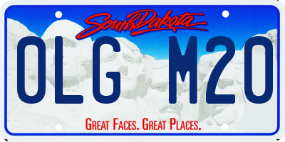 SD license plate 0LGM20