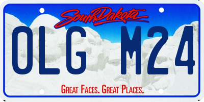 SD license plate 0LGM24