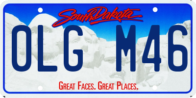 SD license plate 0LGM46