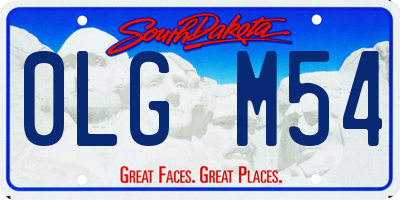 SD license plate 0LGM54