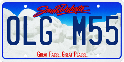 SD license plate 0LGM55