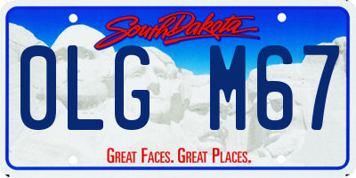 SD license plate 0LGM67