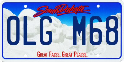 SD license plate 0LGM68