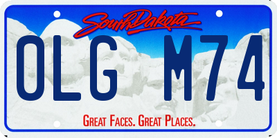 SD license plate 0LGM74