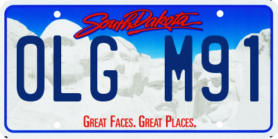 SD license plate 0LGM91