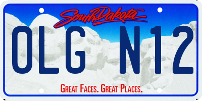 SD license plate 0LGN12