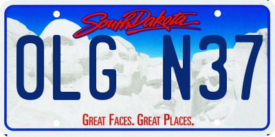 SD license plate 0LGN37