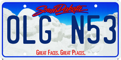 SD license plate 0LGN53