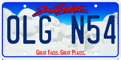 SD license plate 0LGN54