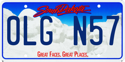 SD license plate 0LGN57