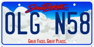 SD license plate 0LGN58