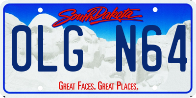 SD license plate 0LGN64