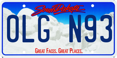 SD license plate 0LGN93