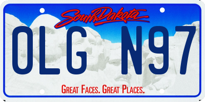 SD license plate 0LGN97