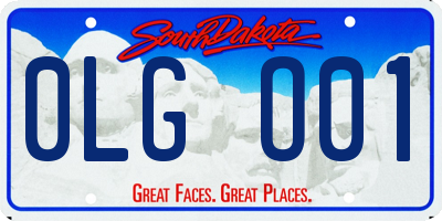 SD license plate 0LGO01