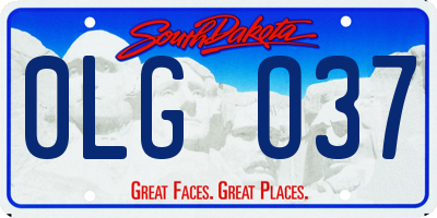 SD license plate 0LGO37