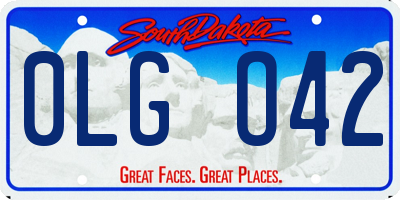 SD license plate 0LGO42