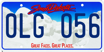 SD license plate 0LGO56