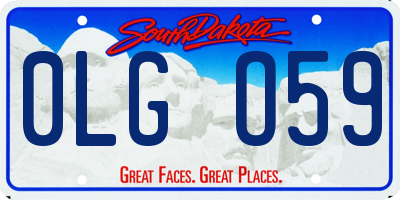 SD license plate 0LGO59