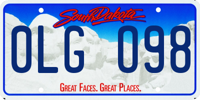 SD license plate 0LGO98