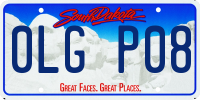 SD license plate 0LGP08
