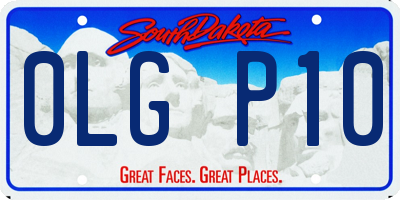 SD license plate 0LGP10