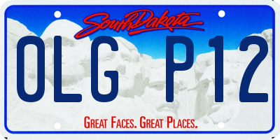 SD license plate 0LGP12