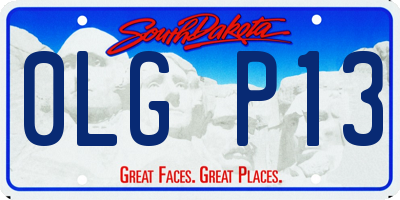 SD license plate 0LGP13