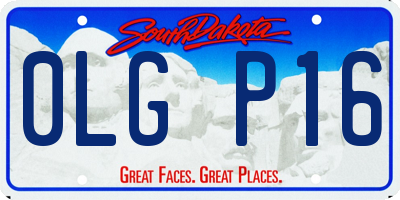 SD license plate 0LGP16