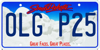 SD license plate 0LGP25