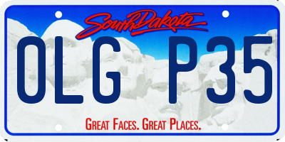 SD license plate 0LGP35