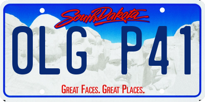 SD license plate 0LGP41