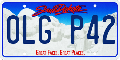 SD license plate 0LGP42