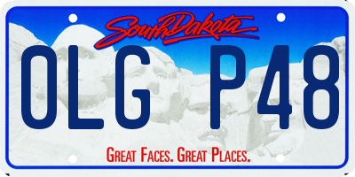 SD license plate 0LGP48