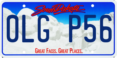 SD license plate 0LGP56