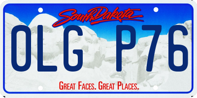 SD license plate 0LGP76