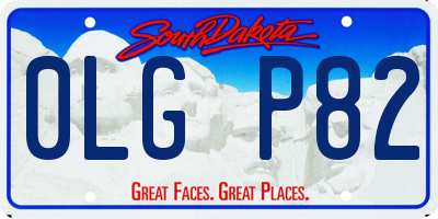 SD license plate 0LGP82