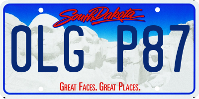 SD license plate 0LGP87