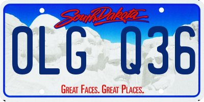 SD license plate 0LGQ36
