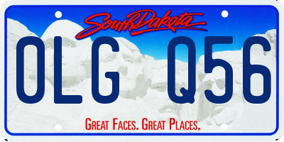 SD license plate 0LGQ56
