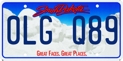 SD license plate 0LGQ89