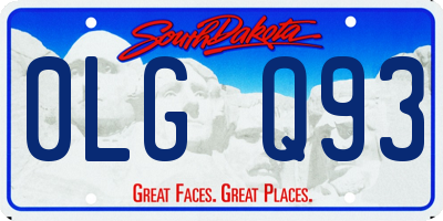 SD license plate 0LGQ93