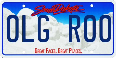 SD license plate 0LGR00