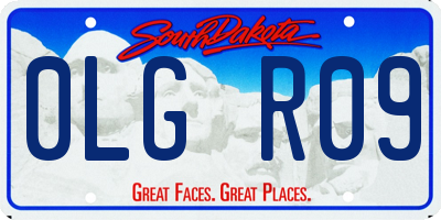SD license plate 0LGR09