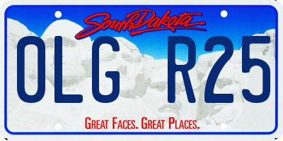 SD license plate 0LGR25