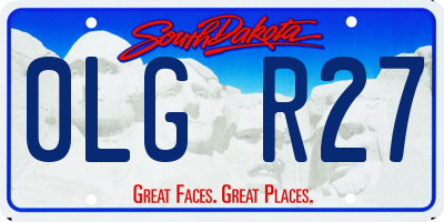 SD license plate 0LGR27