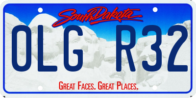 SD license plate 0LGR32