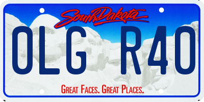 SD license plate 0LGR40
