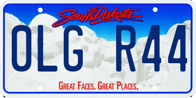 SD license plate 0LGR44