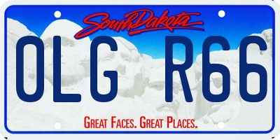 SD license plate 0LGR66
